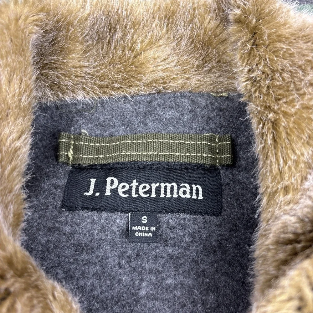 J Peterman Military Coat Jacket Men's Small Green Canvas USN N1 Deck Stencil - Picture 7 of 12